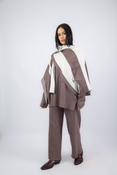 Scarfed Set - Taupe Beige